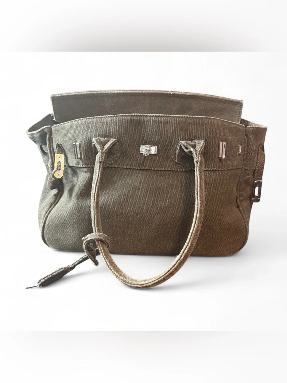 Women’s grey Canvas Tote Handbag
